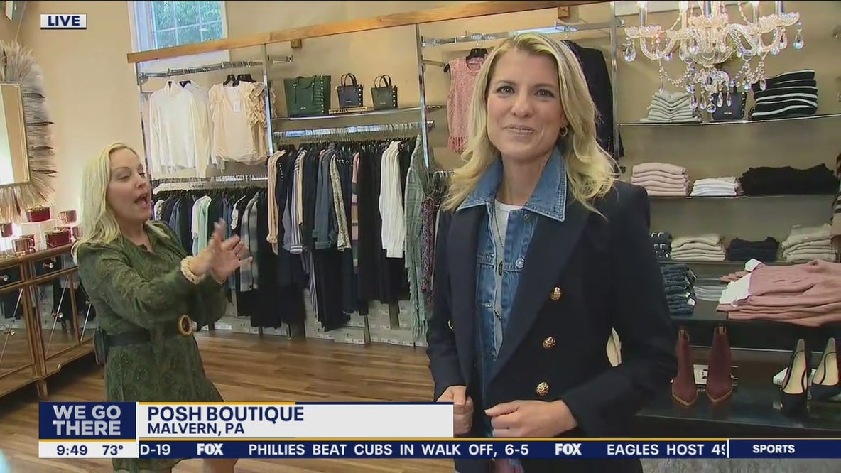 Checking out fall fashion at Posh Boutique in Malvern